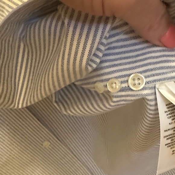 Polo Ralph Lauren Blue and White Striped Shirt - Picture 5 of 5